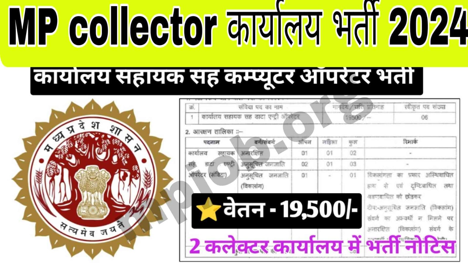 MP Collector bharti